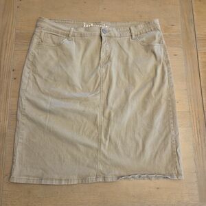 Women's Beige Pencil Skirt